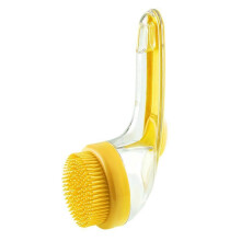 (Yellow Fine Brush Head) Pet Bath Brush, Dog Scrubber for Bath Dog Grooming Massage Brush