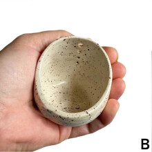 (B) Pottery Herb Stripper Bowl for Peeling off the Leafy Assembly of Cilantro
