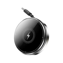 Three-In-One Retractable Wireless Charging Cable, Designed for Travel W6T2