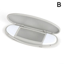 (Grey) Car Roof Sun Visor Makeup Mirror Cover For MINI Cooper R55 R56 R60 2007-2014