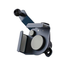 (Without magnetic, Gray) Aluminum Alloy Car Phone Holder Bracket Adjustable Multi-Angle Clasp Style