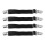 Conjunto de 4 prendedores de lençol ajustáveis com elástico para fixação. 1