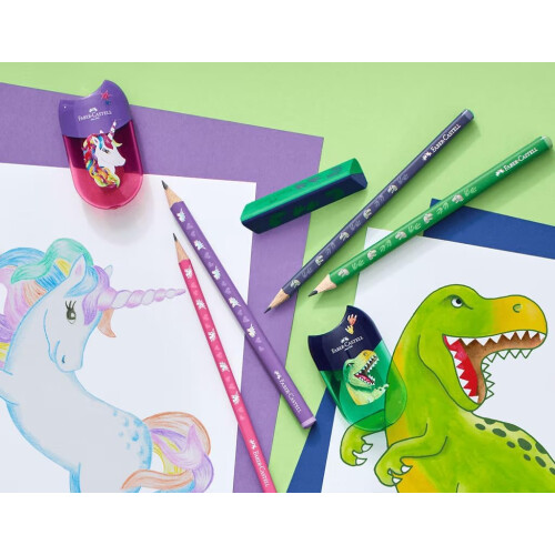 Faber-Castell Faber Castell Jumbo Set Pencil, Sharpener, Erase Dino 2