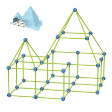 Verbesserter Leucht-Spielturm-Bausatz für Kinder: DIY-Spaß-Spielturm-Bausatz mit Burgtunnel und Spielzelt.