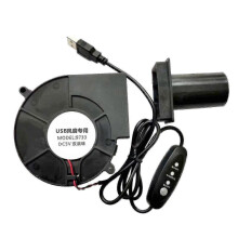 (usb-5V 1.2A) 2023 Nový 9733 Ventilátor Vysokorýchlostný DC 12V Turbo Odstredivý ventilátor s regulátorom otáčok pre olejový sporá