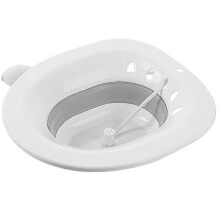 (Grijs) Zitbad voor toiletbril, opvouwbaar zitbad voor aambeien en anale fistels, zitbad voor postpartumzorg voor vrouwen, heupbad