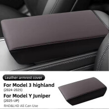 (Purple) Soft Case Car Center Console Arm Rest Lid Auto Central For Tesla Model