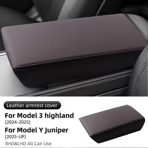 (Purple) Soft Case Car Center Console Arm Rest Lid Auto Central For Tesla Model