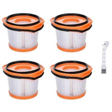 Sada 4 náhradních filtrů do vysavače pro systém Shark Wandvac WV360 WS620 WS630 WS632 WS632BLBRN WS632GDBRN, číslo dílu XFFWV360