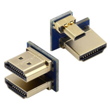 CN-006 Conjunto de 2 Adaptadores HDMI para Micro HDMI, Conector HDMI para HDMI para Raspberry Pi 3B 3B+ 4B Opposi