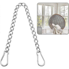 Ketting met twee karabiners, draagvermogen, zware roestvrijstalen ophangketting, verlengketting - 1 stuk