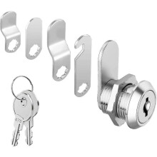 Cilinderslot 16 mm voor brievenbus met 5 verschillende slotplaten en 2 sleutels, kastslot, locker, gereedschapskist, archiefkast - QJWL szrh