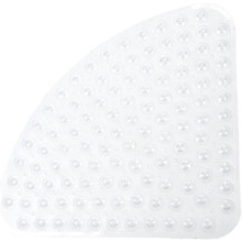 (Transparante) rubberen hoekdouchemat, antislip kwadrant badmat, antibacteriële zuigmat voor douche of bad, antislip badmat, 54x54 cm