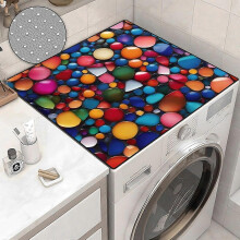 Anti-Slip Washer or Dryer Top Mat Covers 23.6" x 23.6" Colorful Stones Design Washing Machine Top Protector Dust-Proof Cover, Washer or Dryer Top Prot