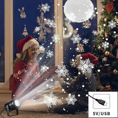 (snowflake) Snowflake Projector Light 16 Patterns Outdoor Festival Laser Show 1