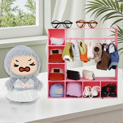 (Black) Doll Accessory Display Box, Character Clothing Storage 1