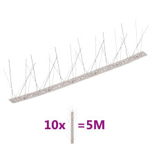 Berkfield 5-row Stainless Steel Bird & Pigeon Spikes Set of 10 5 m