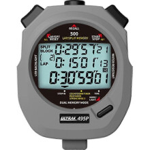 (Grau) Elektronische Stoppuhr mit Speicheranzeige - Digitaler Chronograph für Leichtathletiktraining (3x-100m wasserdicht)
