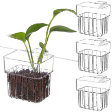 4 stuks aquariumplantenbakjes, plantenhouders voor in het aquarium, aquariumaccessoires