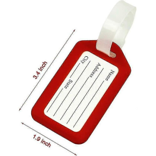 10x Red Luggage Tags for Suitcases Labels Suitcase Tag 2