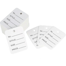 1000Pcs White Clothing Price Tags, Clothes Size Tags with Box Set, Small Paper Labels Making Writable Merchandise Hang Tags for Product, Store, Retail