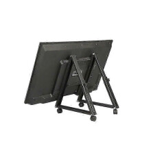 1 Paar rollbarer TV-Ständer, mobiler TV-Ständer mit Rollen für 32-55 Zoll LED-LCD-Flachbild- und Curved-TVs, winkelverstellbarer TV-Wagen