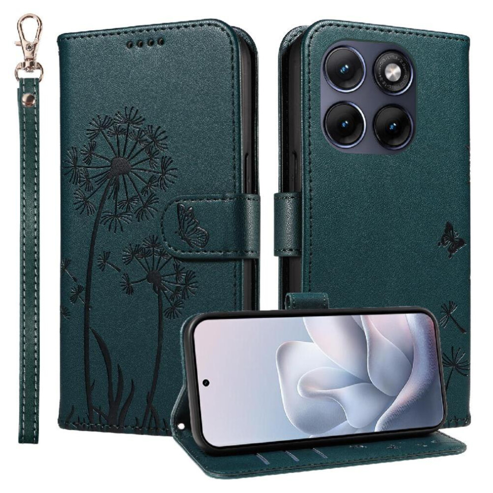 Compatible With Motorola Edge 70 Fusion Flip Case With Card Slots And Wrist Strap Dandelion Print Leather Phone Case Stylish And Protective 764563377107