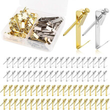 80 Pieces Photo Frame Hooks, Picture Hangers, Picture Hangers Wall Hooks Picture Hangers Frame Hooks, for Fixing Photo Frames Mirrors Artworks