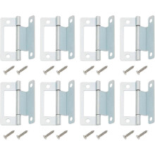 8pcs 50mm Mechanical Crank Hinges for 15-19mm Cabinet Door RV Caravan (with Screws)