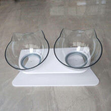(Transparent) Cat Bowl Cat Food Bowl High Angle Anti Vomiting Puppy and Rabbit Cat Bowl Indoor Cat Orthopedic Cat Bowl