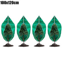 (100x120cm) Plant Covers Freeze Protection, 4 Pack Zipper Drawstring Plant Cover