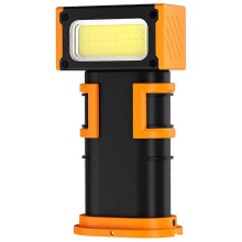(Orange) Magnetic Auto Repair Work Light Rechargable Digital Battery Indicator
