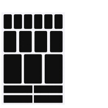 170Pcs Black Removable Labels for Jars,for Storage Bins(Black)
