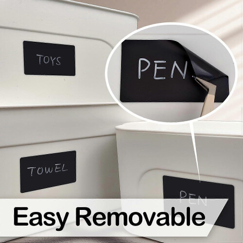 170Pcs Black Removable Labels for Jars,for Storage Bins(Black) 2