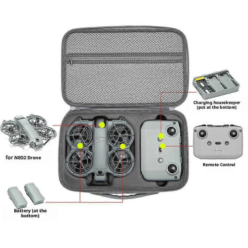 (Gray) For Dji Neo2 Flight Pass Backpack Storage Bag 2