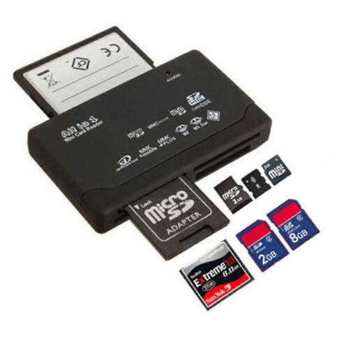 All In One 1 Memory Card Reader Usb External Sd Sdhc Mini Micro M2 Mmc Xd Cf Ms LZFR 2