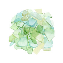 (Green) Sea Glass For Crafts Seaglass Pieces Decor Flat Frosted Sea Blue White Green