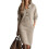 Einfaches einfarbiges Strickkleid für Damen,-Khaki L 1