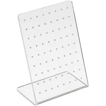 4-Pack Earring Display, 72 Holes, Earring Stud Display Stand, Clear Earring Holder, L-Shaped Earring Jewelry Holder