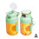 (Green Two cups two caps) Portable Juicer Multifunctional Portable Juicer Cup with Digital Display 4