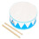 Hand Drum Indian Style Double-sided Percussion-blue white 1