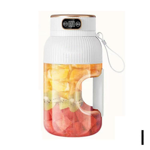 (White Single juicer) Portable Juicer Multifunctional Portable Juicer Cup with Digital Display