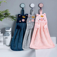 Fuzzy Ball Hand Towels,Chenille Quick DrySet of 3, 17cm (Pink)