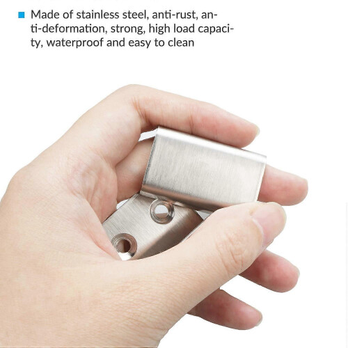 Ceramic Tile Display Hooks, Stainless Steel Flat J Hooks,Heavy Duty Wall Mounted Strong Hook, Garage System 1