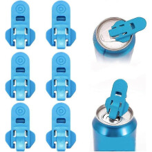 6 Pack Manual Easy Can Opener, 2025 New Soda Beer Leakproof Cans Top Ring Opener Tool, Mult-Color Drink Can Cap for Beer Aluminum Beverage Cans Cover