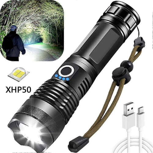 Rechargeable Flashlight,Handheld High Lumens Tactical Flashlight, Long Lasting 1