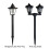 Hexagonal Solar Pathway Light, Black, 47cm 7