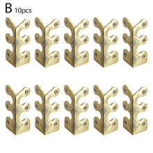 (Golden) 10pc Skiffers Kickboard Corner Guards,Skirting Board Corner Guards,Brass Guards