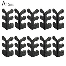 (Black) 10pc Skiffers Kickboard Corner Guards,Skirting Board Corner Guards,Brass Guards