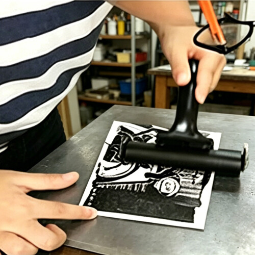 2Pcs Soft Rubber Printing Roller Multipurpose Printing Roller 1